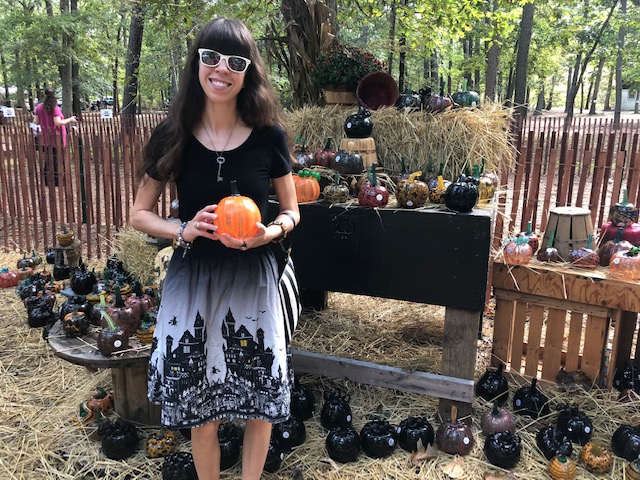 Black Glass Pumpkins-The Poppy Skull