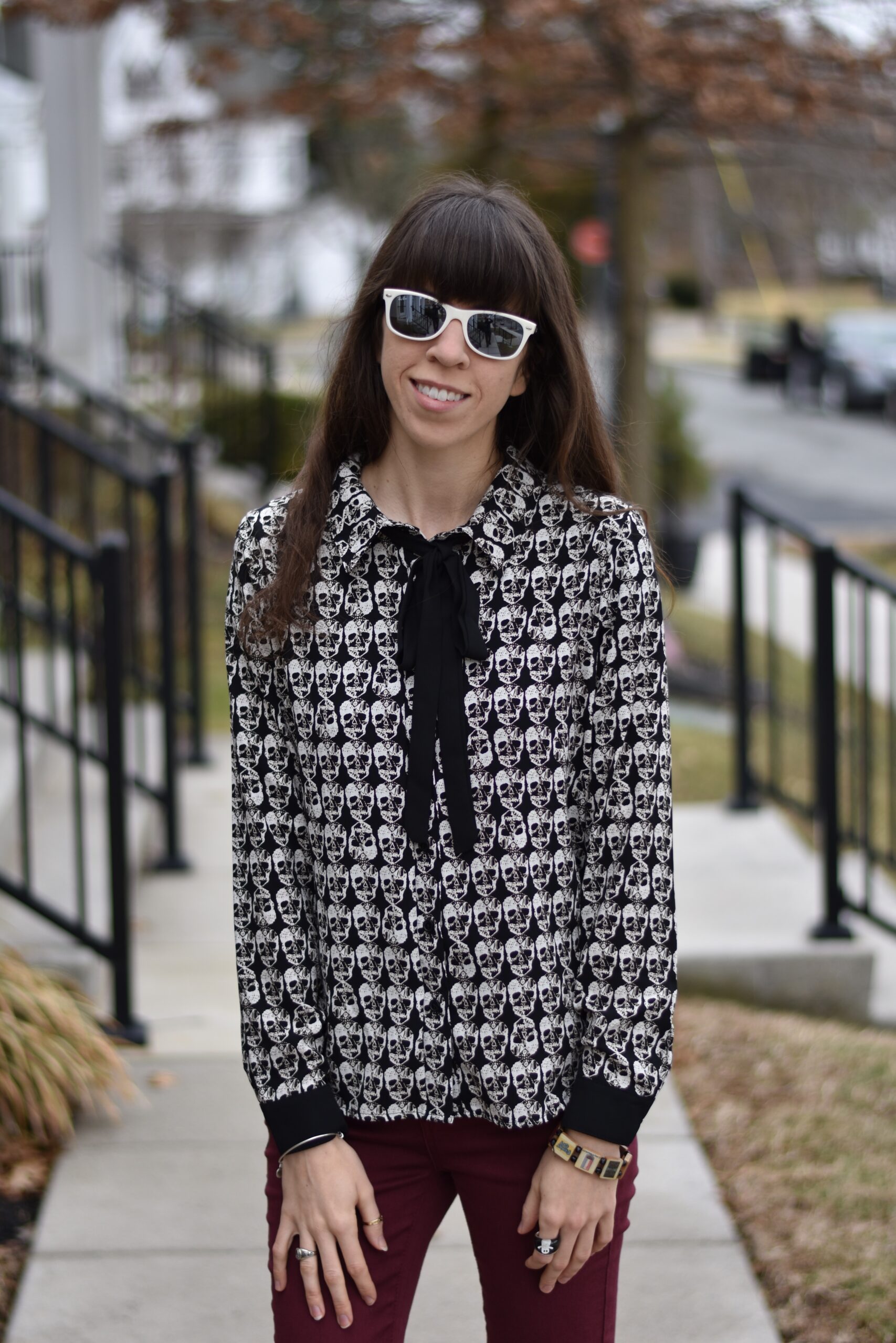 Skull Blouse: In and Out of the Office