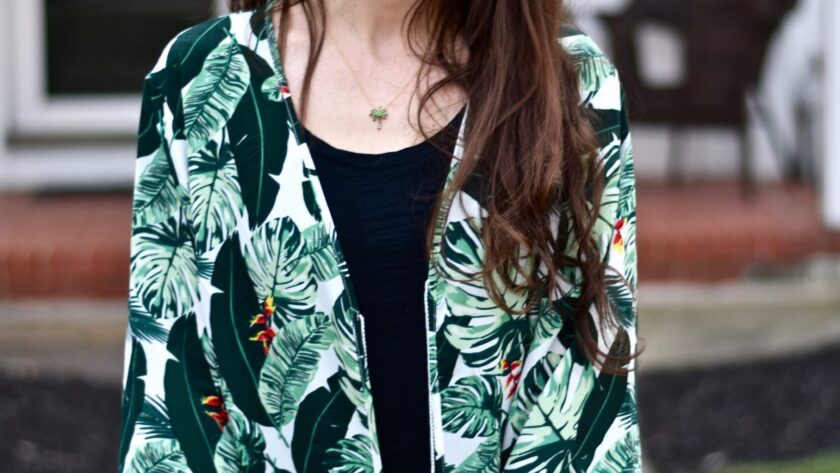 The Poppy Skull-Palm Print Duster-Spring Box of Style