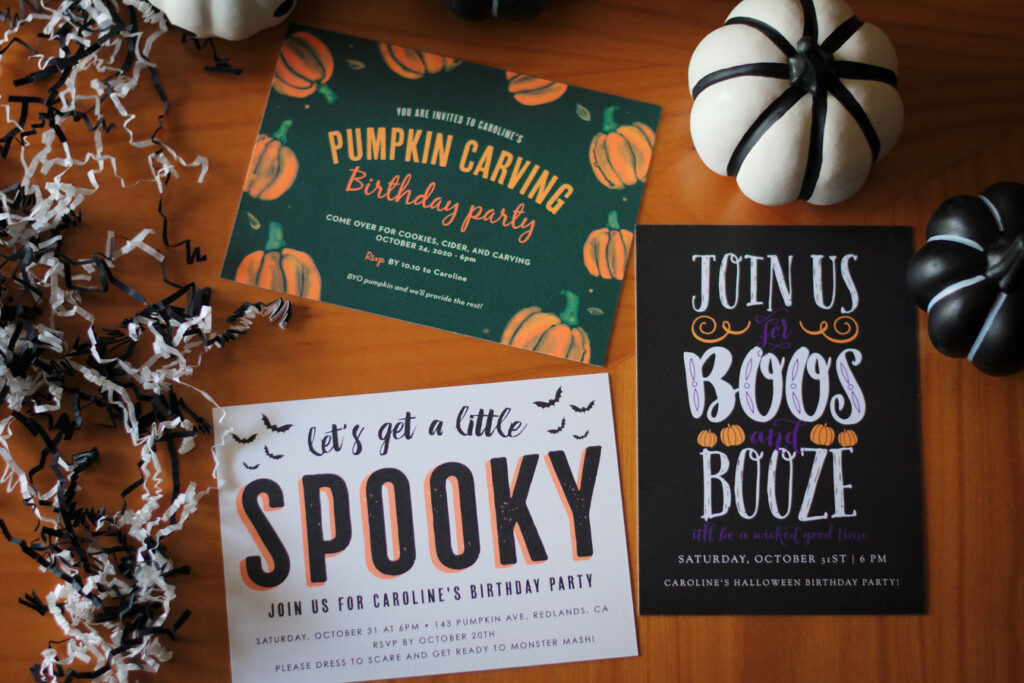 Halloween Birthday Invites