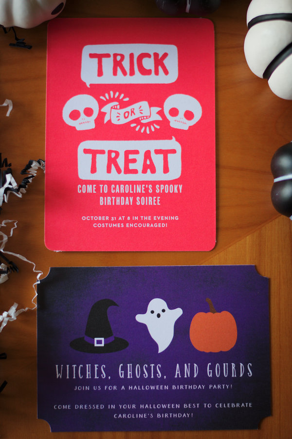 halloween birthday basic invite