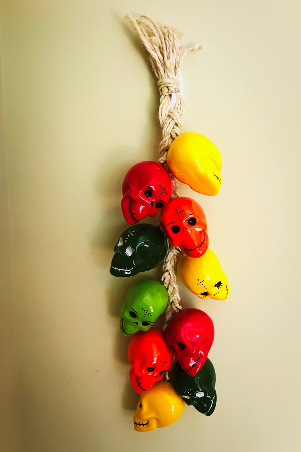 Hanging Pepper Skulls San Antonio