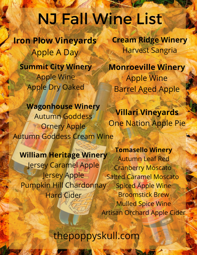 NJ Fall Wine List