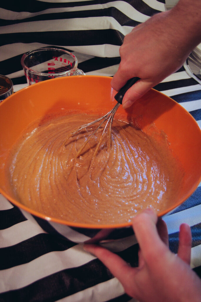 How to make skull pumpkin bread