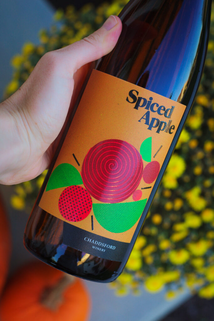 Chaddsford winery spiced apple wine