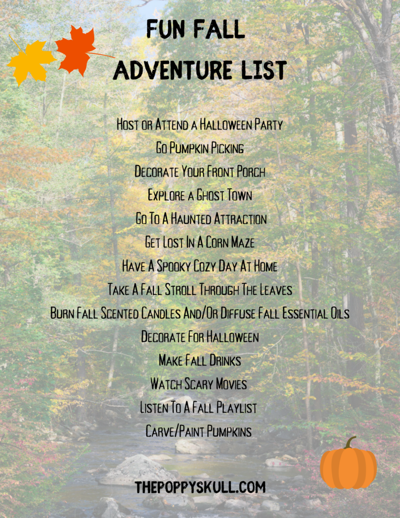 Fun Fall Adventure List